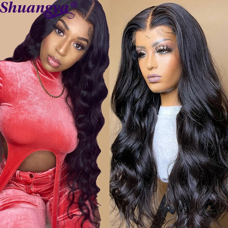 Shuangya Hair Body Wave Lace Front Wig Remy Human Hair Lace Wigs Malaysian Body Wave 5X5 HD Lace Closure Wig For Black Women