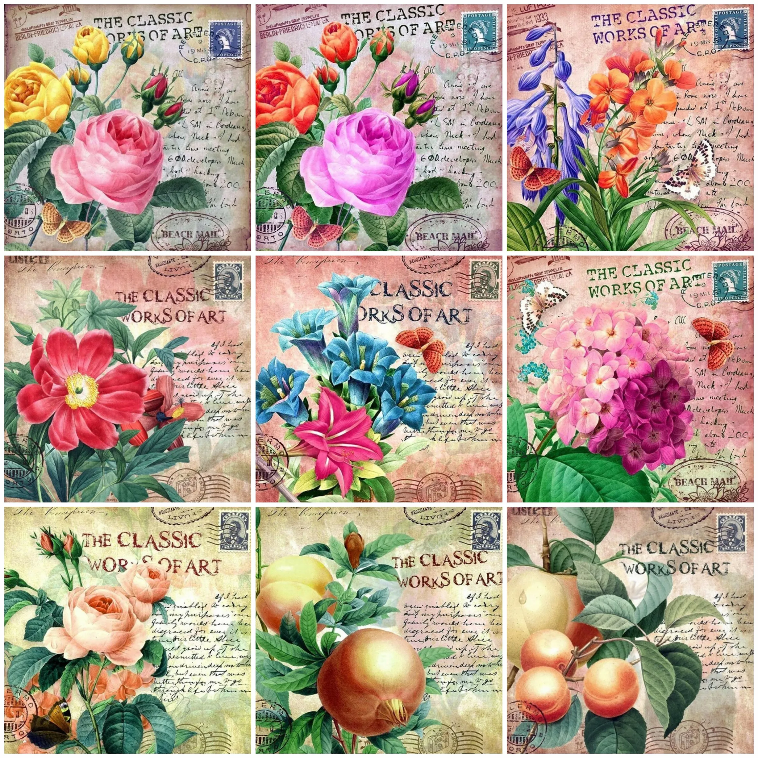 

EverShine алмазная живопись строзы разы вышивка крестиком полная квадратная вышивка алмазами цветы мозаика хобби ручной работы