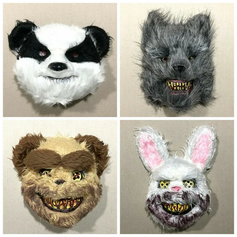 Хэллоуин жуткая кровавая стена животное лицо ажурная маска маски для костюмов