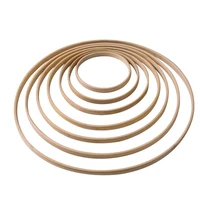 10pcs bamboo ring wooden circle round catcher diy hoop for flower wreath house garden plant decor hanging basket home decor