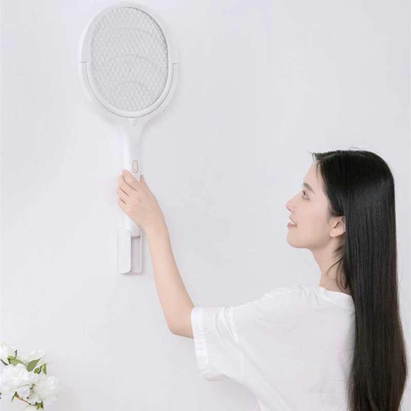 Zapeer-matamoscas el&eacute;ctrico 5 en 1 de 3000V, l&aacute;mpara LED recargable por USB, trampa para mosquitos, raqueta antiinsectos, para verano-5