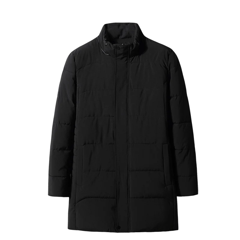 Мужская длинная теплая парка с капюшоном и карманами на осень/зиму | одежда