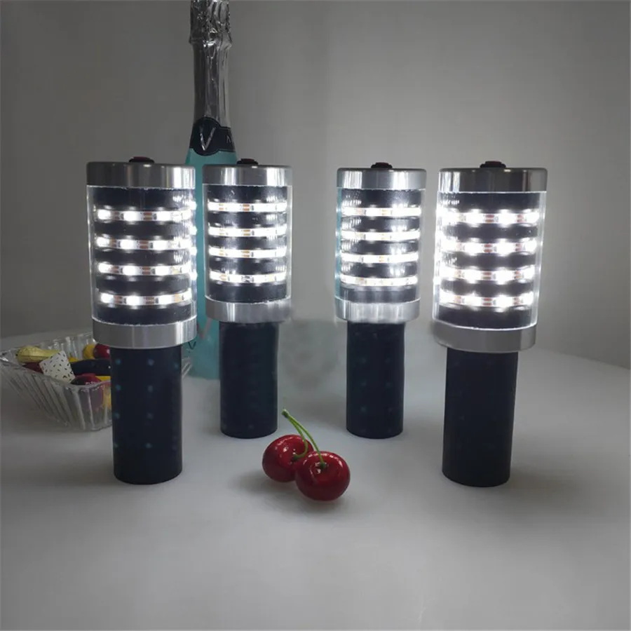 

Thrisdar Metal Bar Flashing Stick Strobe Baton Bar Champagne Wine Bottle Service Sparkler Glowing Stick Wine Cap Stopper Light