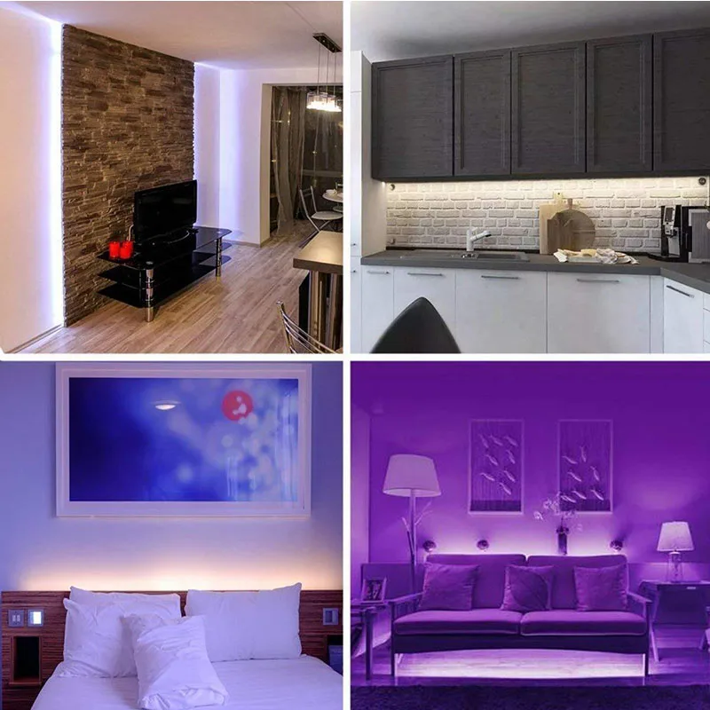 

RGB LED Strip Light 5050 2835 Flexible LED Light Strip 5M 10M 15M 20M12V RGB LED Tape Set wiht Wifi Bluetooth Music Controller