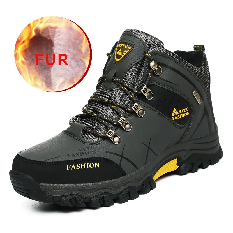 Мужская обувь нескользящая зимняя сохраняющая тепло высокое качество мужские