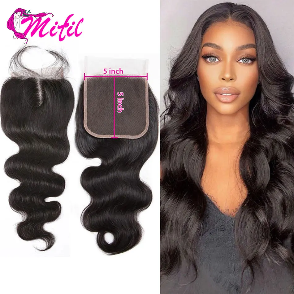 

5x5 Lace Frontal Closure With Baby Hair 5X5 HD Transparent Body Wave Lace Closure Remy Brazilian 100% Human Hair Closure Only