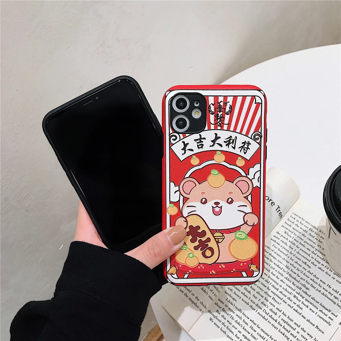 Милый 3D рельефный чехол с изображением из мультфильма Lucky Cat, богатая свинья, мышь, чехол для телефона для iphone 11 Pro xs max XR X 10 8 7 6 6S Plus, мягкая задняя крышка