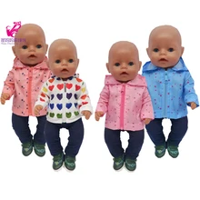 43cm Baby Doll hoody clothes for 18 Inch girl Doll summer jacket Coat