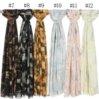 m23 20pcs newest arrival gradient tie dyed chiffon scarf hijabs printed shawls women large size muslim fashion wraps wholesal