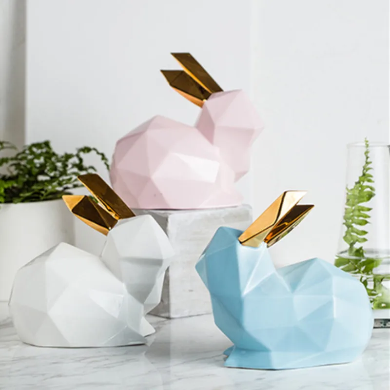 Медвежонок в форме животных позолоченные Керамические ремесла скандинавские