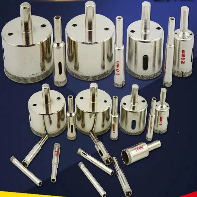

25pc 3mm-50mm Assorted Diamond Coated Hole Saw Drill Bit Set Kit Cutter for using in drilling holes on glass, tile marble etc