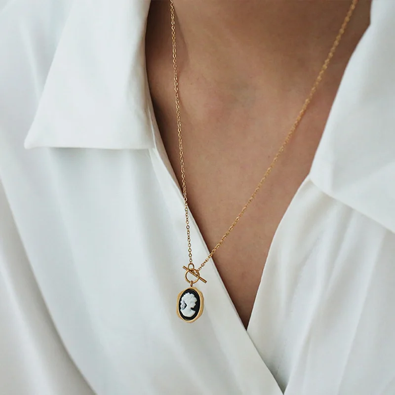 Новое поступление модное Трендовое акриловое трехмерное контрастное ожерелье с