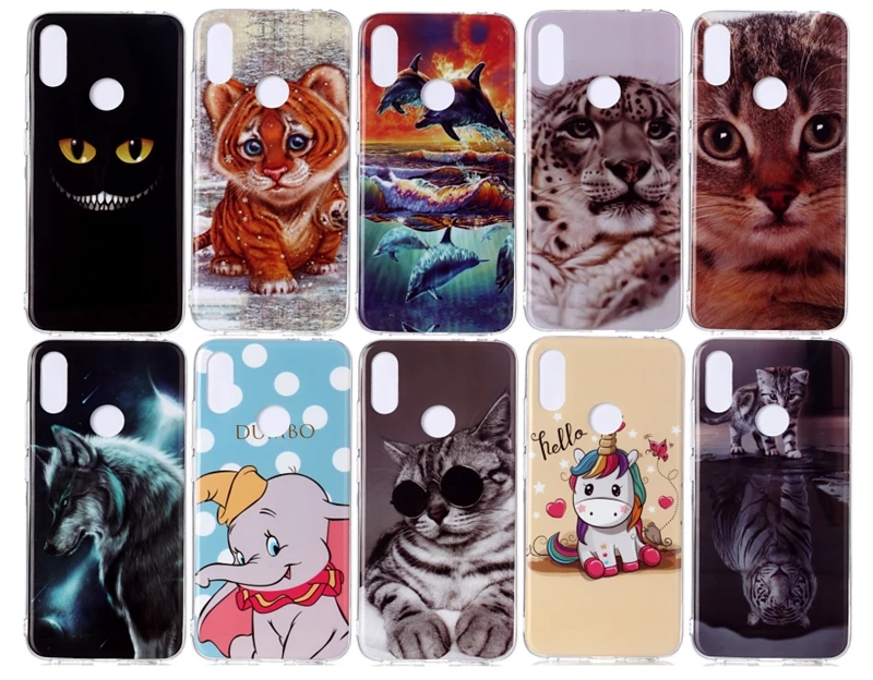 Мягкий чехол из ТПУ для Xiaomi Redmi Note 7 милый кот единорог мягкая задняя крышка Etui Xiomi |