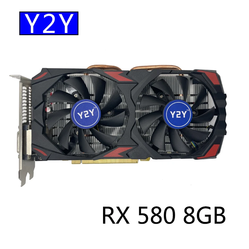Видеокарта Y2Y RX 580 8 Гб бит 2048SP GDDR5 графические карты для AMD Radeon серии VGA RX580 8g