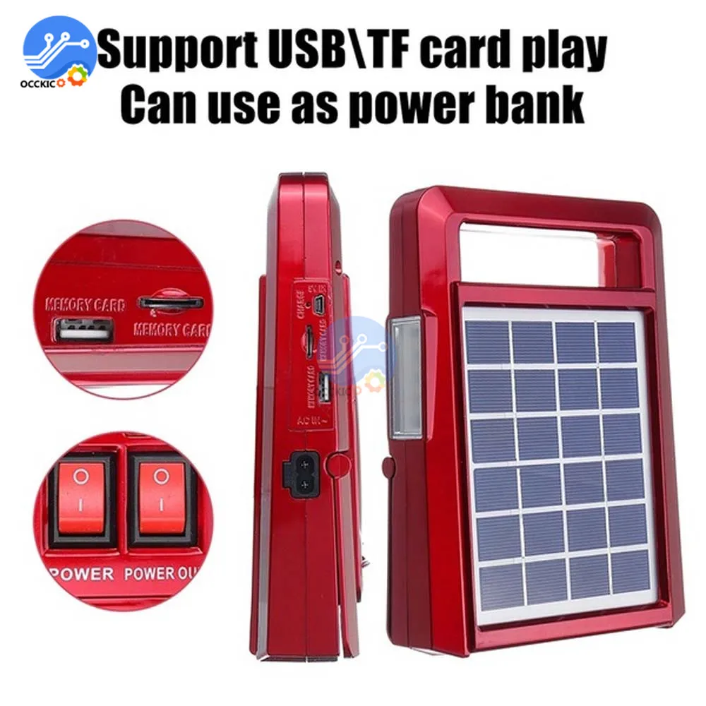 Многофункциональное ручное радио Bluetooth AM/FM уличная TF карта светодиодный фонарик