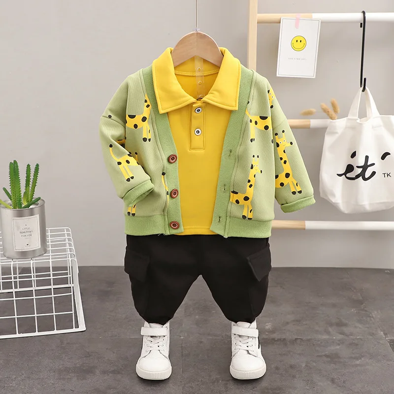 

3 шт., детский спортивный костюм для мальчиков и девочек, с мультяшным принтом