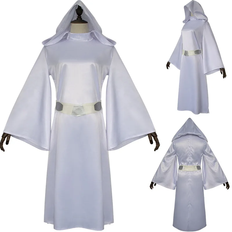 Лидер продаж платье принцессы из фильма Звездные войны Косплей белое длинное