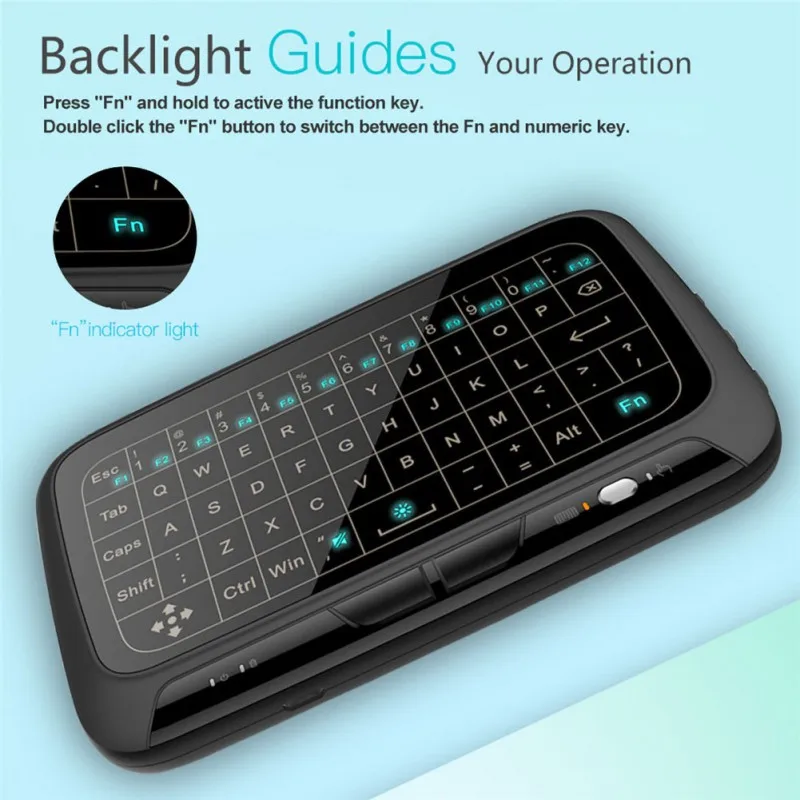 Беспроводная мини клавиатура H18 + Air Mouse 2 4 ГГц QWERTY Клавиатура Тачпад для Smart TV ПК