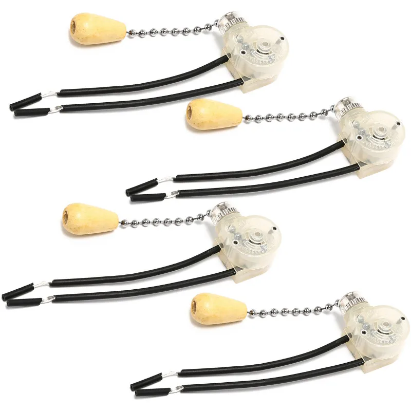 

4pcs/Lot Wall Light Pull Switch Home Ceiling Fan Lamp Universal Pull Chain Cord Switch Set Replacement Tools 220V-250V