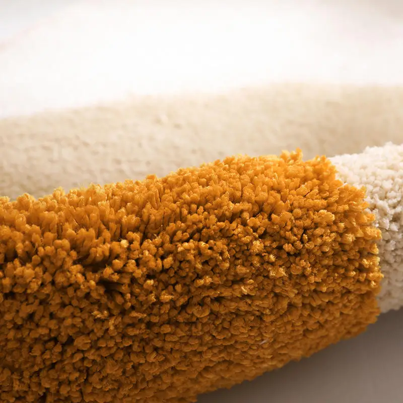 

Lovely Egg Yolk Floor Mat for Living Cartoon Style Plush Absorbent Bathroom Door Mat for Children Tapete Peludo Anti-slip Carpet