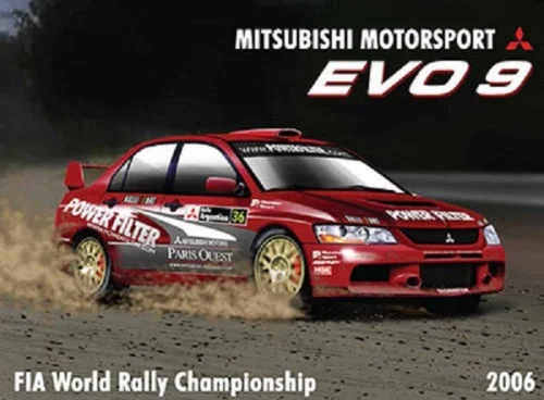 

Mitsubishi Motorsport Evo 9 Car Tin Sign Metal Plaque Garage Workshop Print Car Decor Art Poster