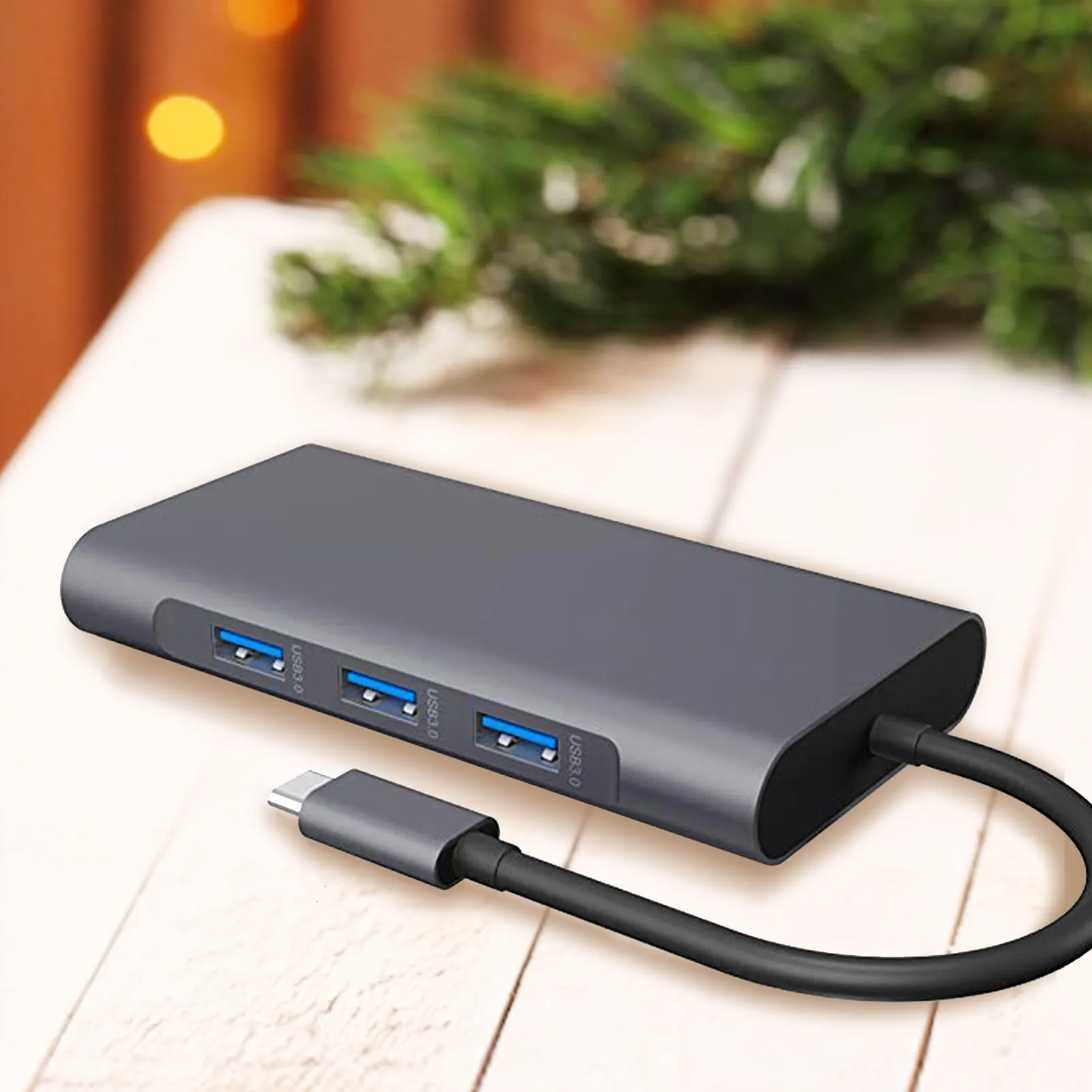

USB 3.0 Multi-port Hub Adapter 10 IN 1 Type C HDMI VGA PD USB Hub Docking Station 10-in-1 Type-C USB Multiport Hub Adapter