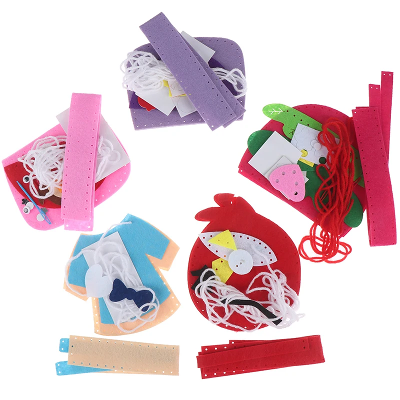 1 шт. DIY Аппликация на сумку дети ручной работы Монтессори игрушки Нетканая ткань