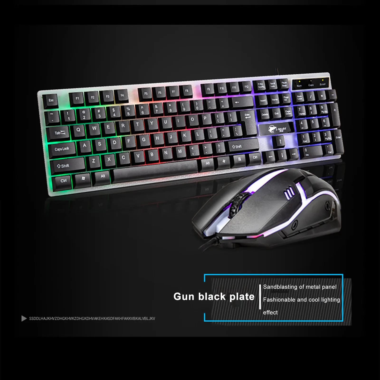 

NSSD T350 Wired USB Luminous Gaming Keyboard And Mouse Set Computer Manipulator Backlit Keyboard And Mouse Set Gaming Keyboards