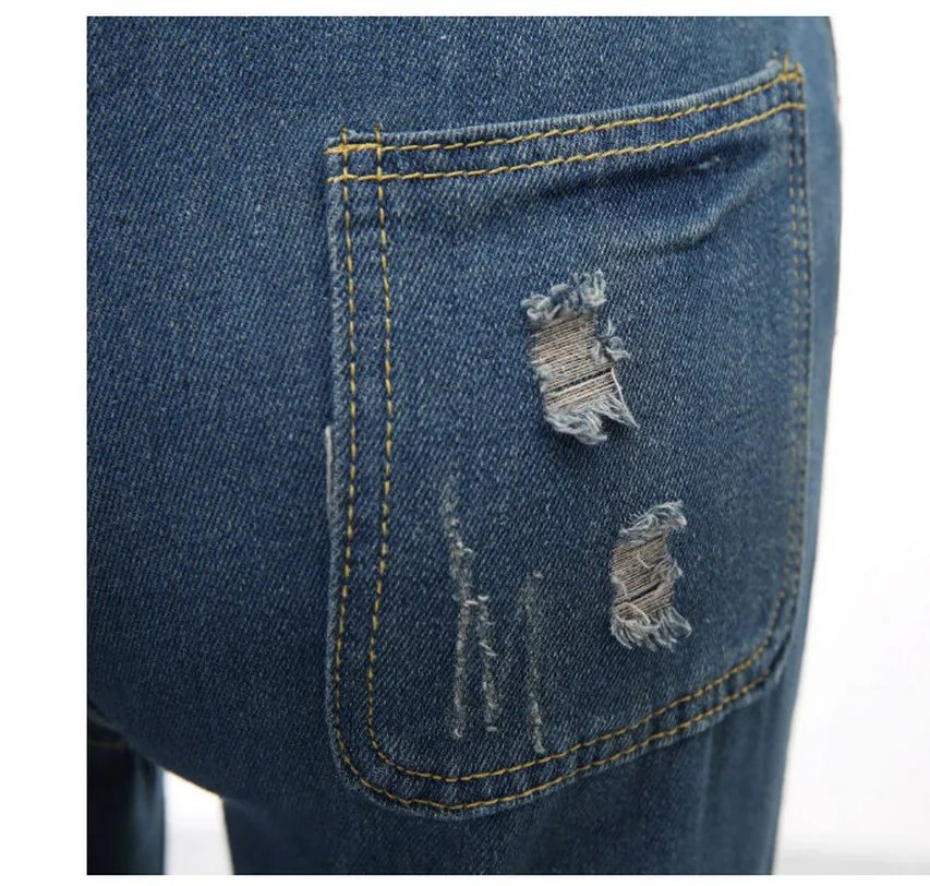 Женские Мешковатые джинсовые комбинезоны рваные джинсы полной длины женские с