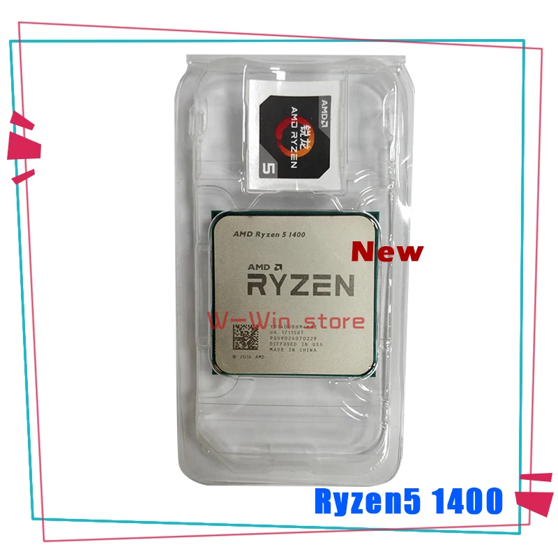 Новый четырехъядерный процессор AMD Ryzen 5 1400 R5 3 2 ГГц YD1400BBM4KAE разъем AM4|Процессоры| |