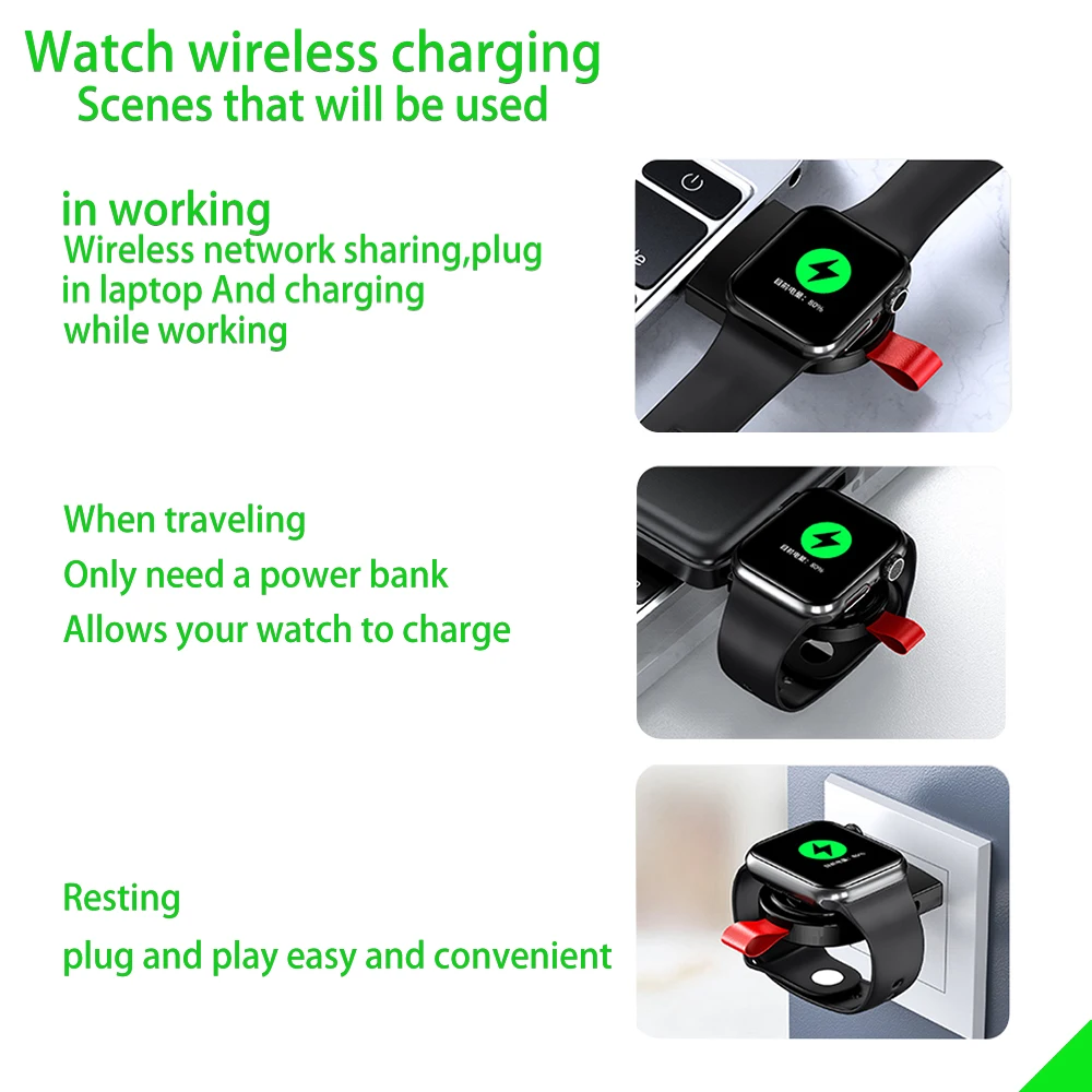 portable wireless charger for iwatch se 6 5 4 3 2 1 charging dock station usb charger for apple watch series se 6 5 4 3 2 1 free global shipping