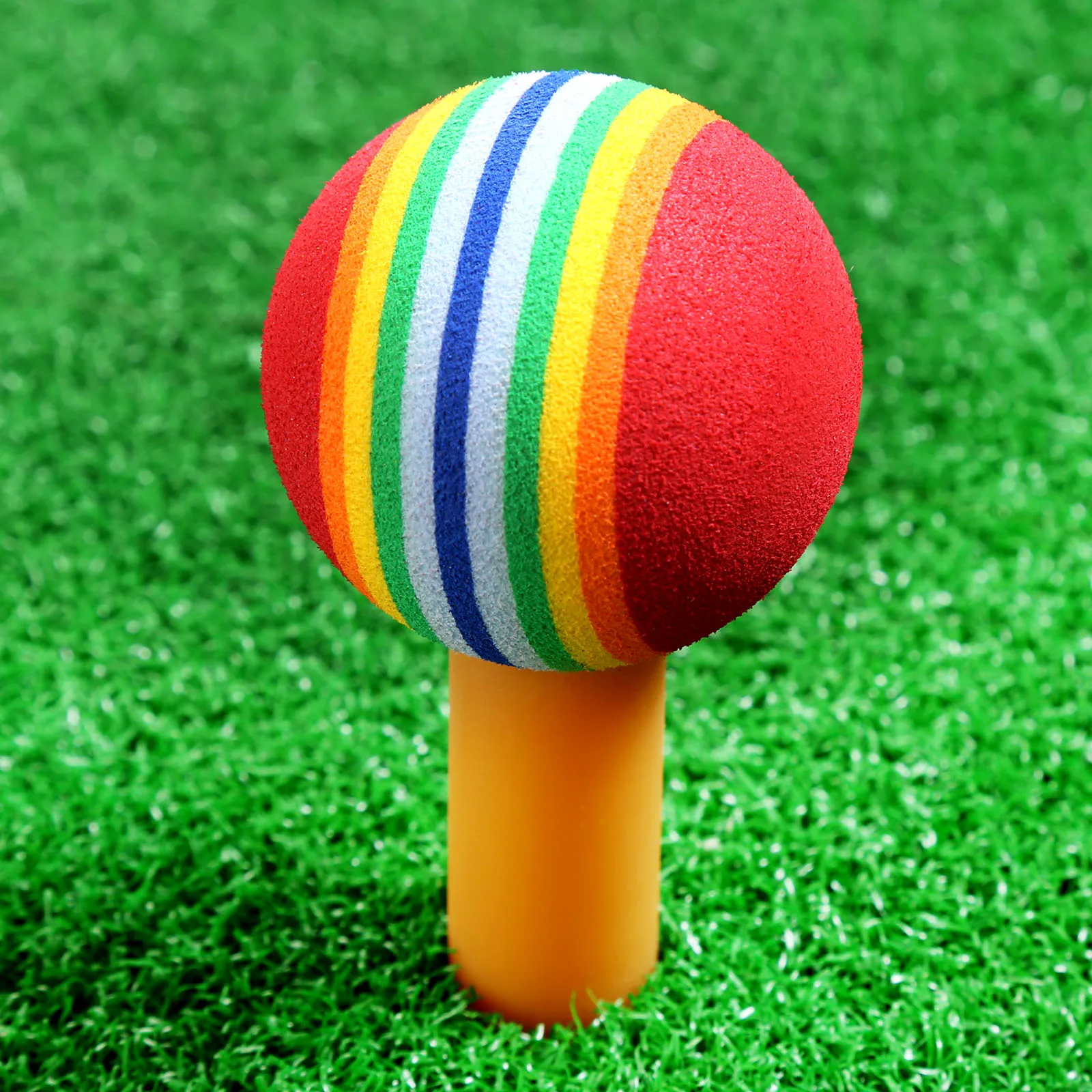 10 шт. мячи для тренировок по гольфу в помещении яркий Радужный цвет мягкие из