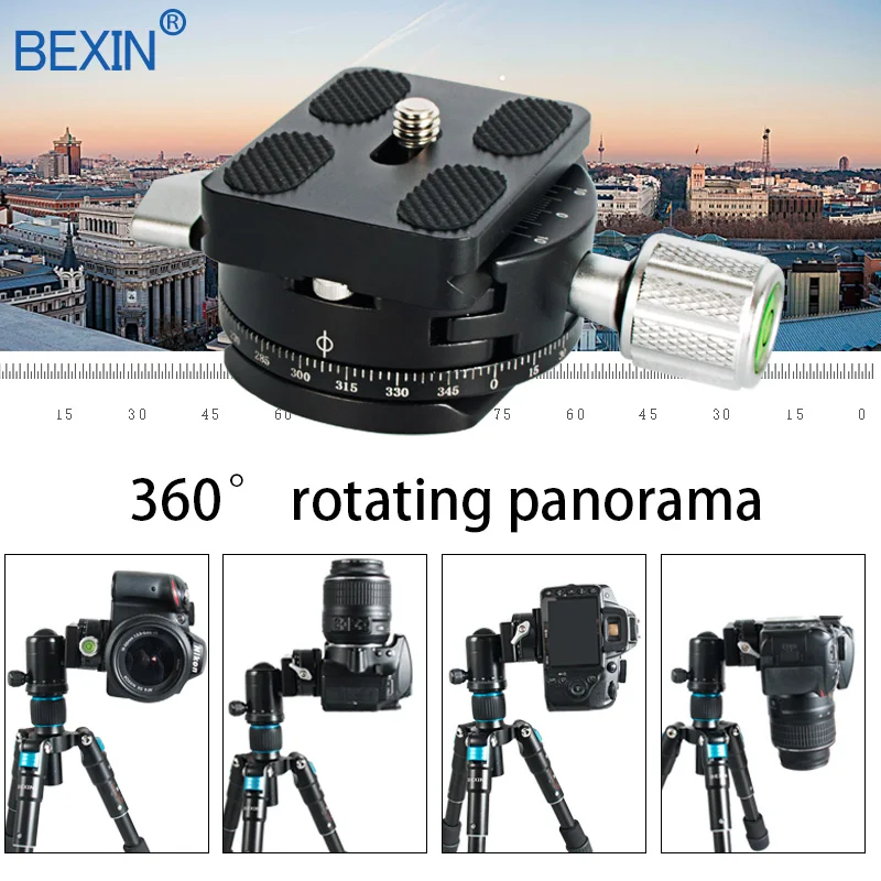 Быстроразъемный зажим для крепления камеры Dslr, Крепление для штатива, адаптер с поворотом на 360 градусов, зажим для панорамной съемки, штатив для камеры arca swiss