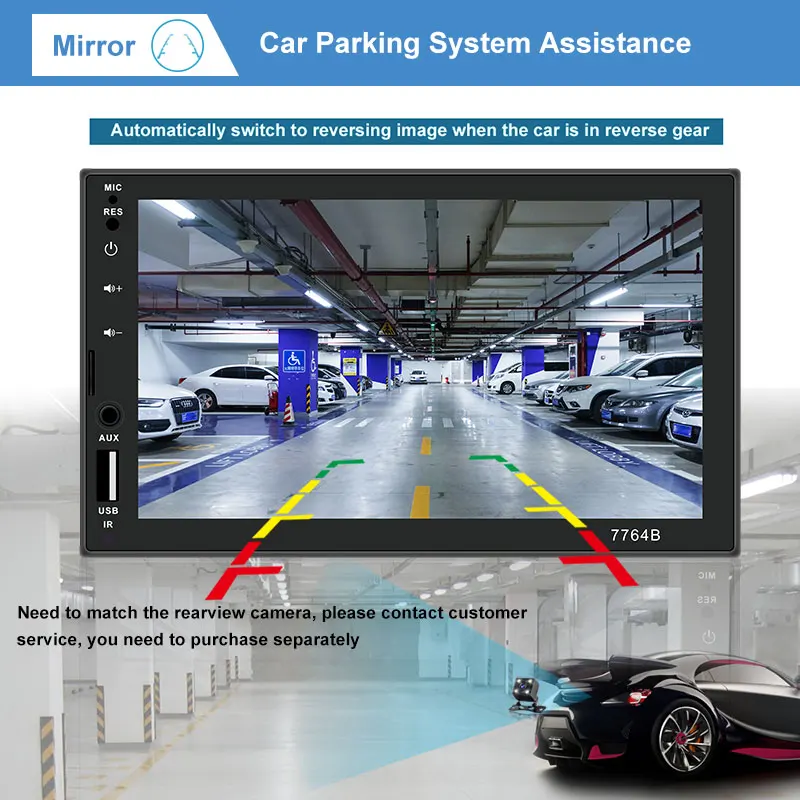 Автомагнитола 7 дюймов сенсорный MirrorLink Android плеер 2 Din MP5 Авторадио Bluetooth Камера