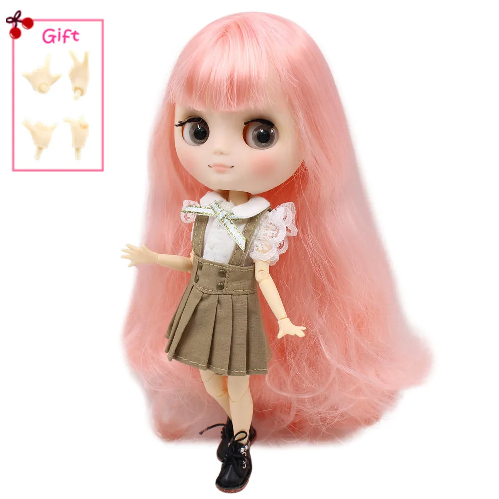 Кукла ICY DBS Middie Blyth Серия No.BL1010 розовые волосы с челкой матовое лицо 1/8 BJD | Игрушки и