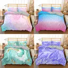 2021 шикарные девичьи Мрамор пододеяльник красочные блестящие бирюзовое постельное белье набор стеганых одеял Аннотация Аква стали синий Стёганое одеяло крышки