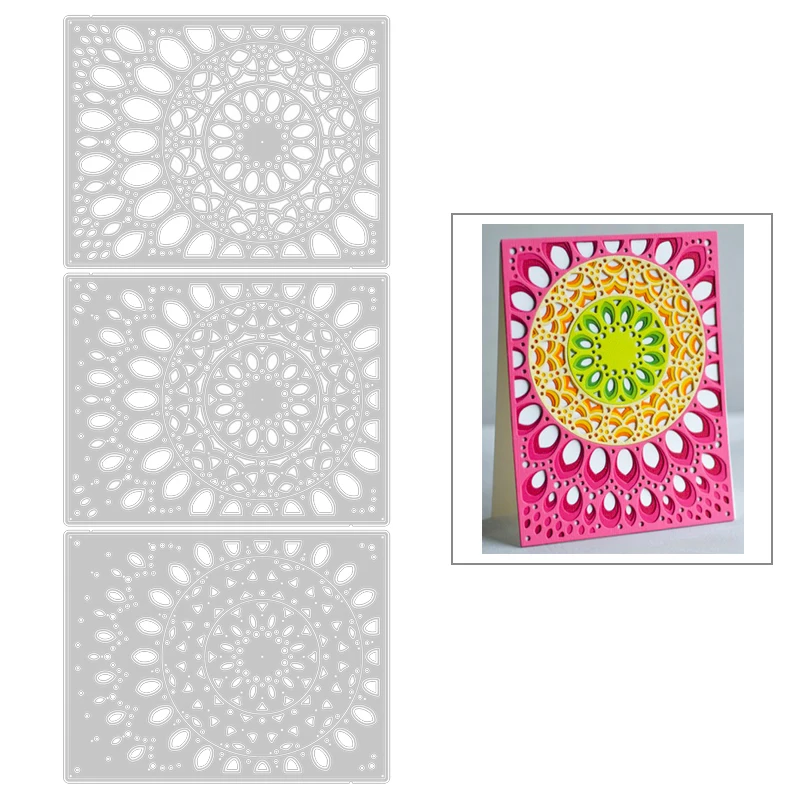 

2020 новый прямоугольный фон слои металлический Трафаретный вырубной Штамп для DIY с тиснением и изображением делая многослойное карты Скрапб...