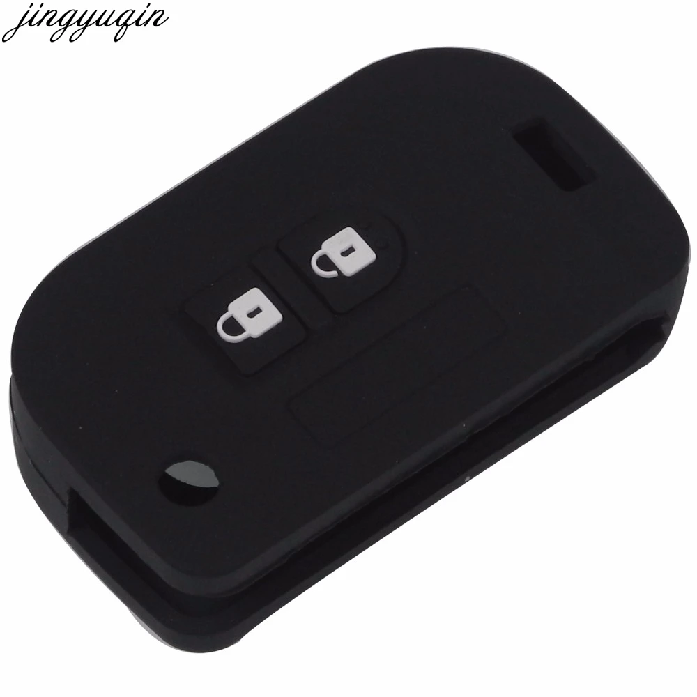 2 кнопки дистанционного флида складной ключ силиконовый чехол Брелок для Nissan Qashqai