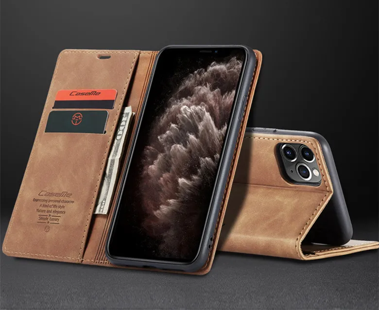 Роскошный кожаный флип-чехол для телефона iPhone 8 7 6 6s Plus кошелек с отделениями карт