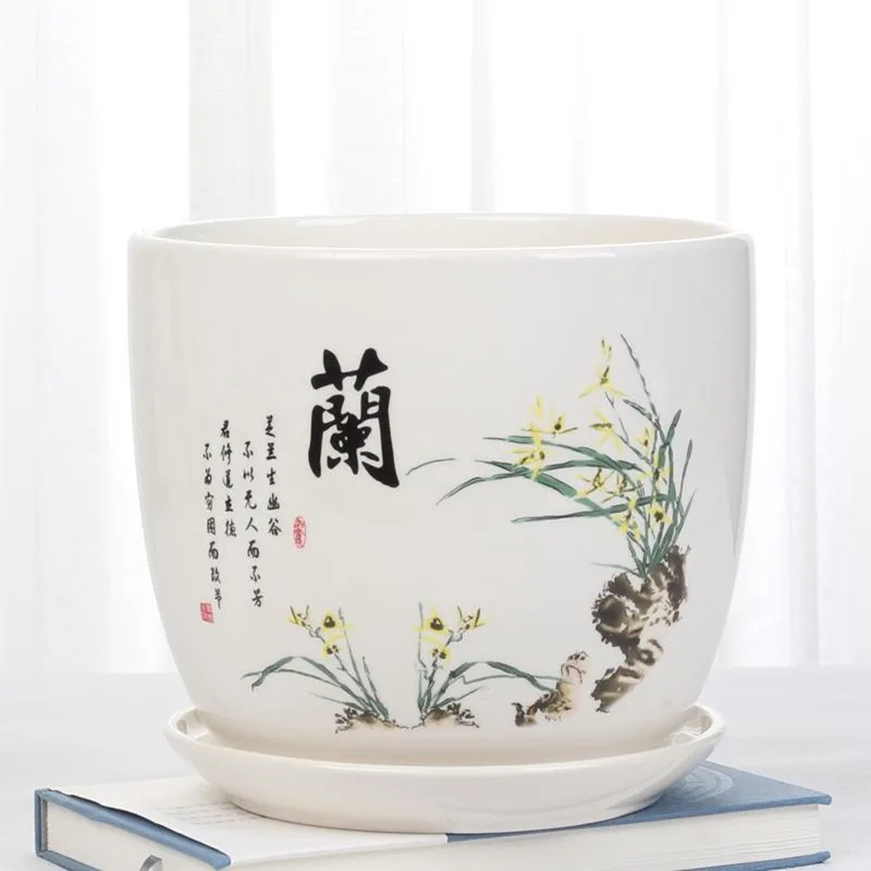 Керамический цветочный горшок креативный китайский стиль Экстра большой