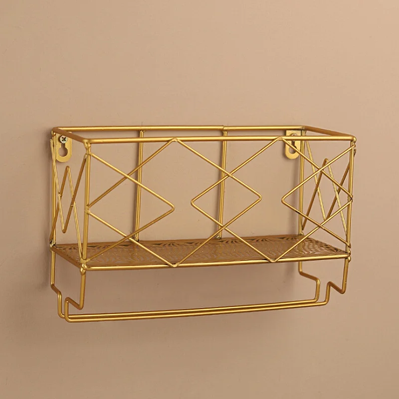 

Iron Storage Holders Home Storage Shelf Wall Hanging Storage Box Flower Pots Book Storage Racks FF