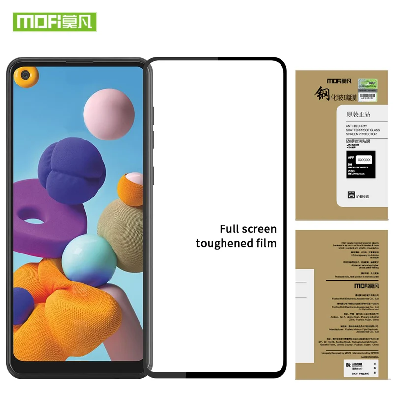 

Mofi Full Color Cover For Samsung Galaxy A40 A41 High Definition Explosion Proof Film Tempered Glass Protective Screen Protector
