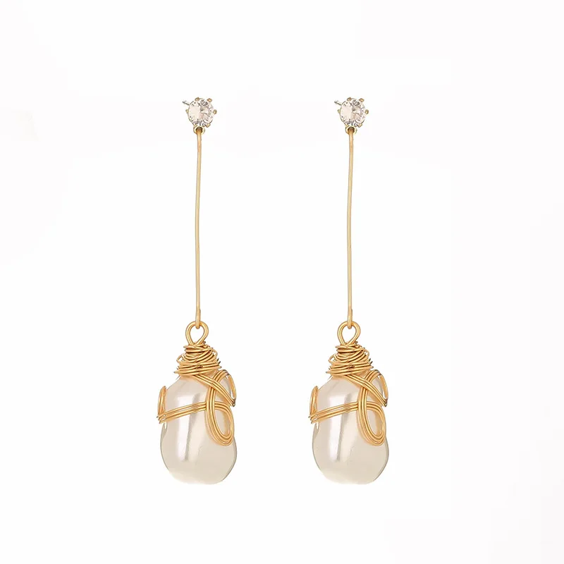 

Fashion Popular Earrings For Woman Artificial Baroque Pearl Jewelry For Girls Party Gift