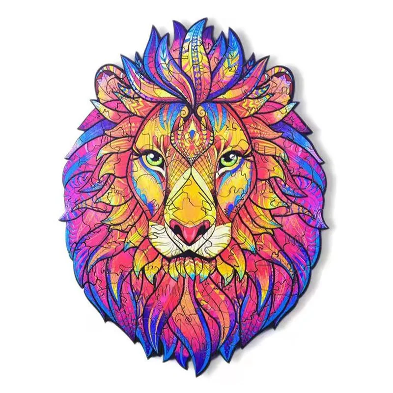 

DIY 3D Artistic Animal Wooden Puzzle for Adults Children Wood DIY Crafts Animal Shaped Christmas Gift Wooden Jigsaw Puzzle Toys
