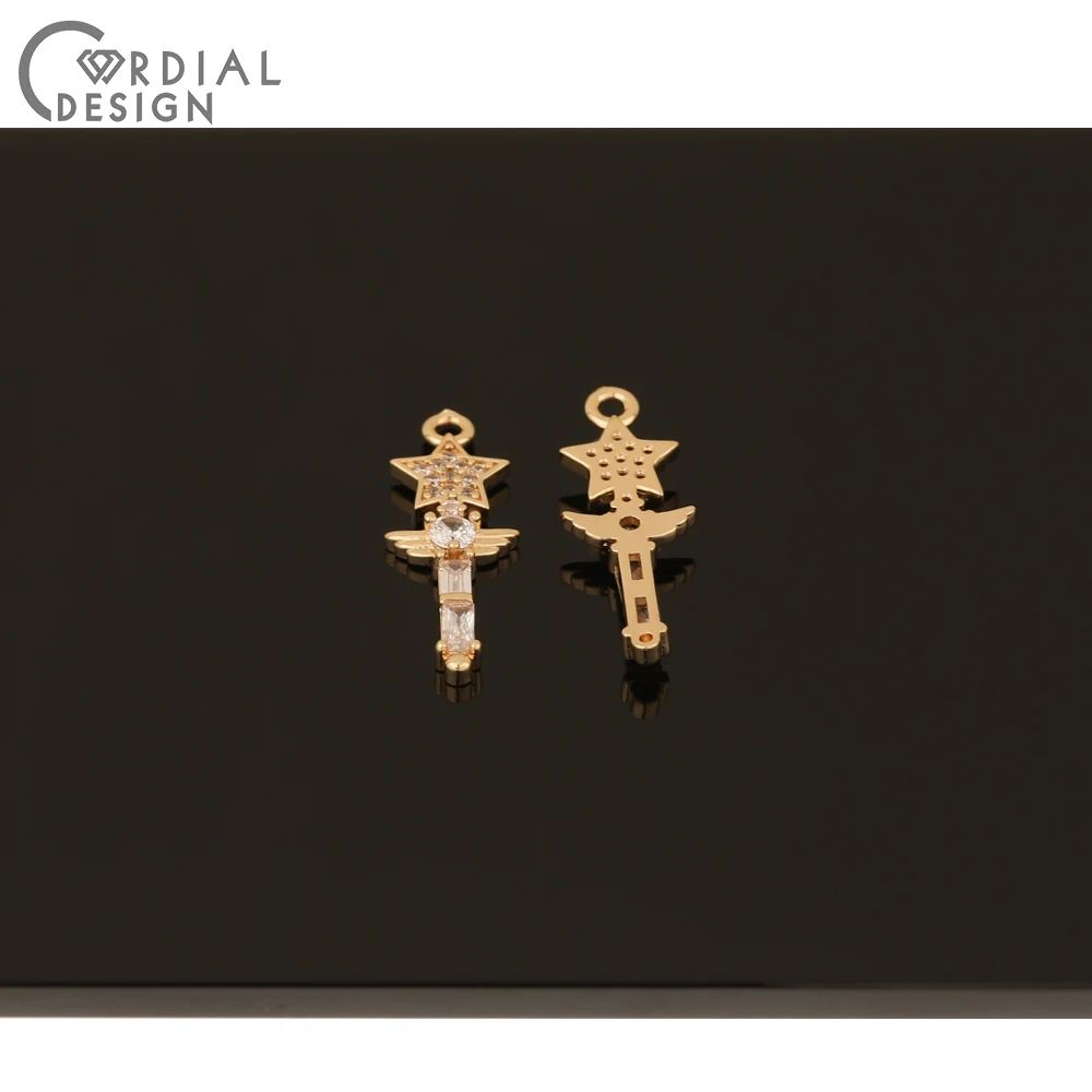 

Cordial Design 50Pcs 9*25MM DIY Pendant/Earrings Accessories/Hand Made/Jewelry Findings & Components/Earring Making/CZ Charms