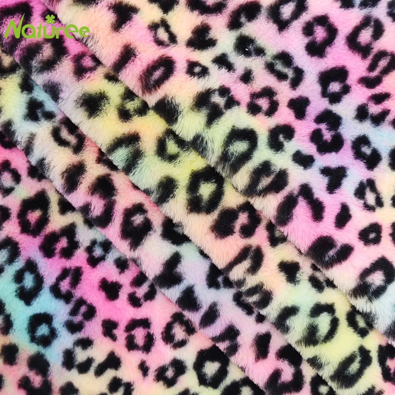 50 см * 150 градиентной радужной расцветки из ворсовой ткани с кроличьим мехом