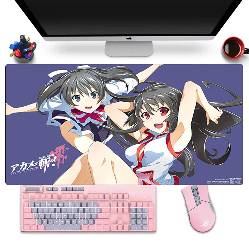 

Akame Ga Kill Desk Pad Gaming Mouse Mat Laptops Carpet Keyboard and Big Mousepad Anime Accessories Computer Pads and Rubber Mat