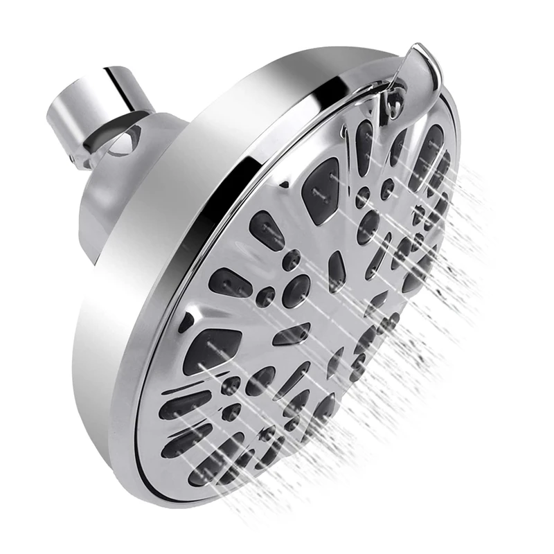 

High Pressure Shower Head, New Version 9-Mode Fixed Shower Head, Modern Chrome Face Rain Shower Heads