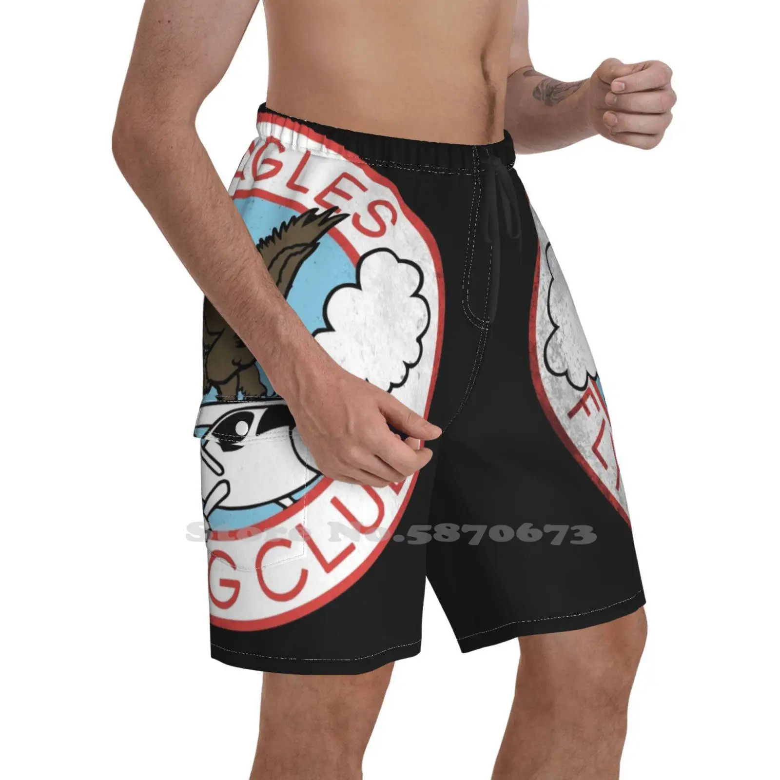 Летняя Винтажная Футболка с принтом железного Орла для мужчин|Плавки и пляжные