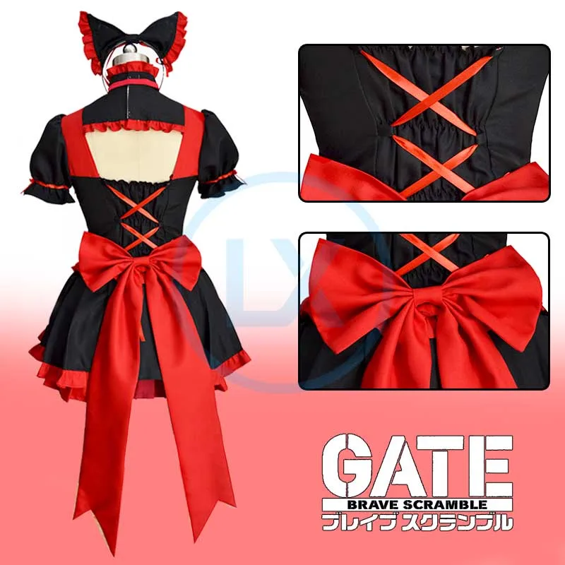 Аниме ворота Рори Меркури маскарадное платье Топы с коротким рукавом юбка костюм